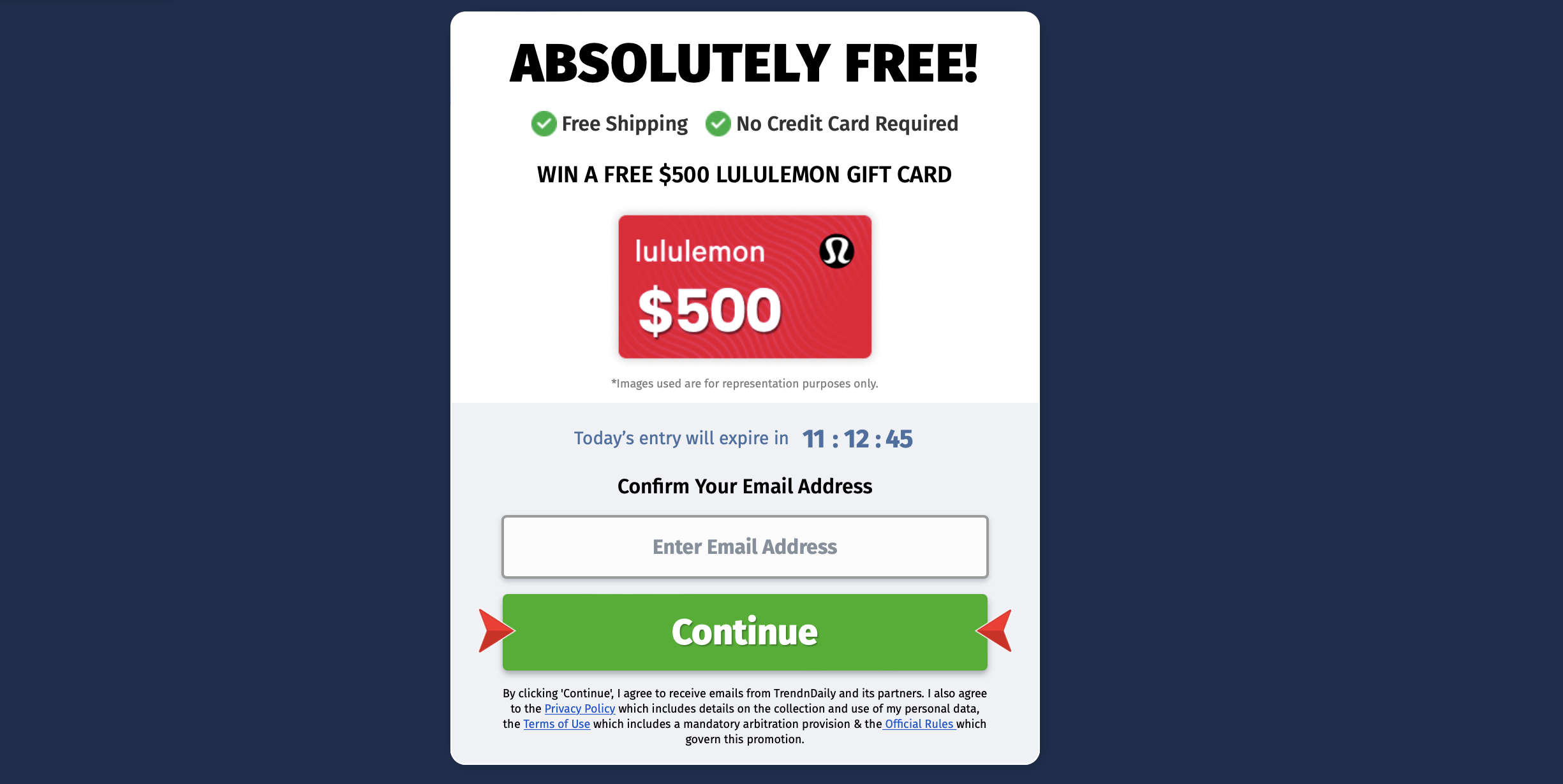 Win free LuLuLemon Voucher right here!