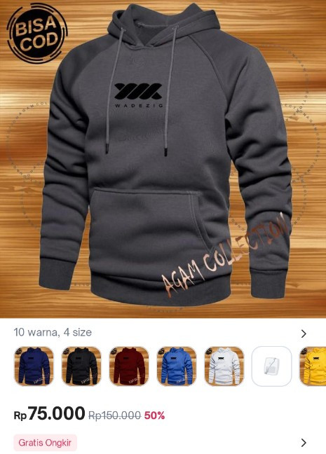 jaket pria hoodie distro
