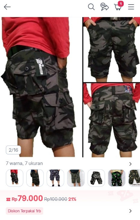 celana pendek cagro army