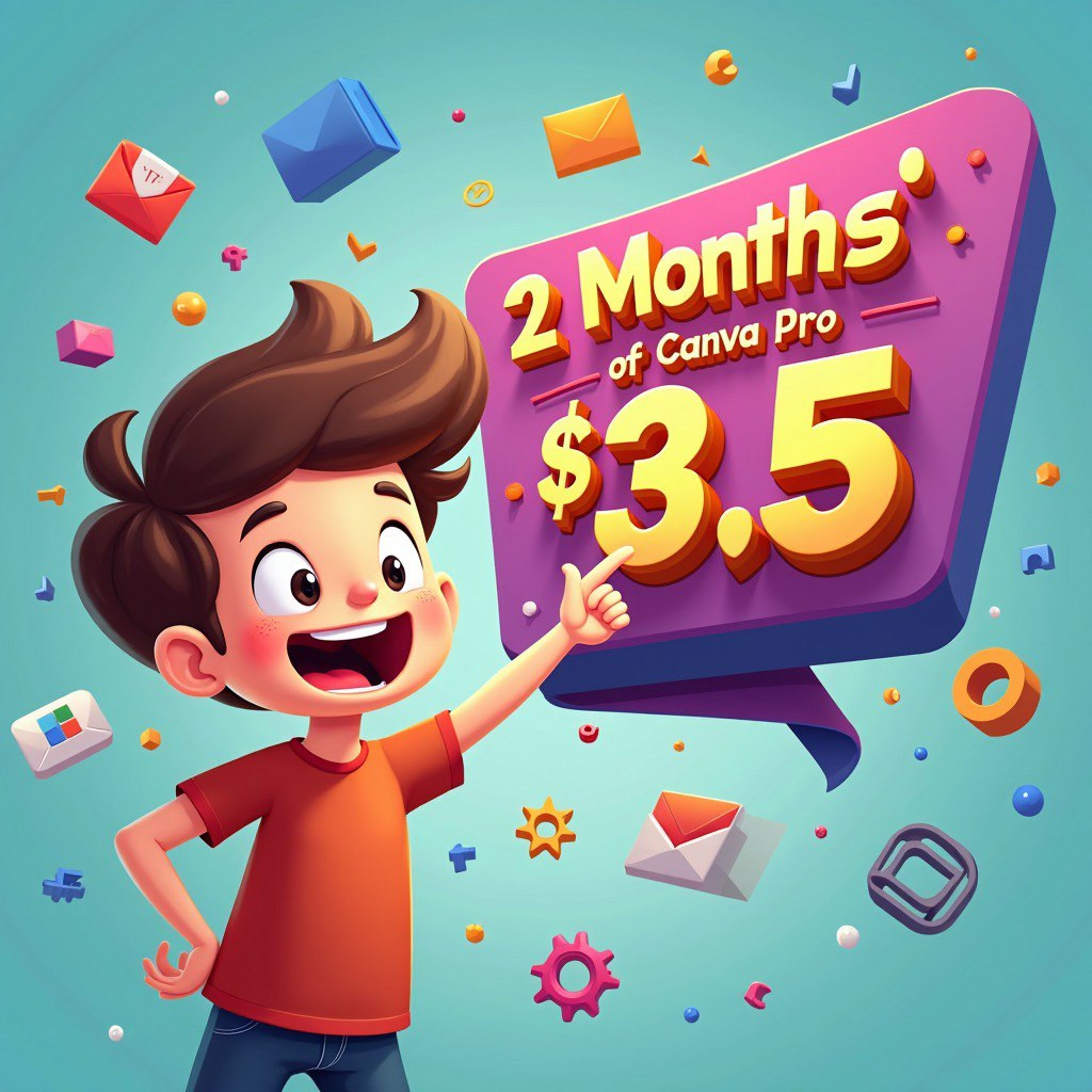 Buy Canva Pro - 2 Months = $3.5