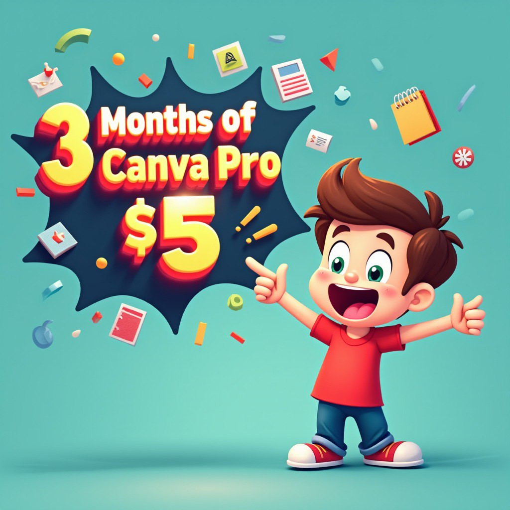Buy Canva Pro - 3 Months = $5